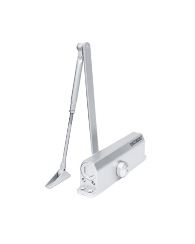 Доводчик NOTEDO DC-110 DA EN3-4, с задержкой закрывания, с рычажной тягой, (белый) (RAL9016) в Москве Доводчики Pintop.ru