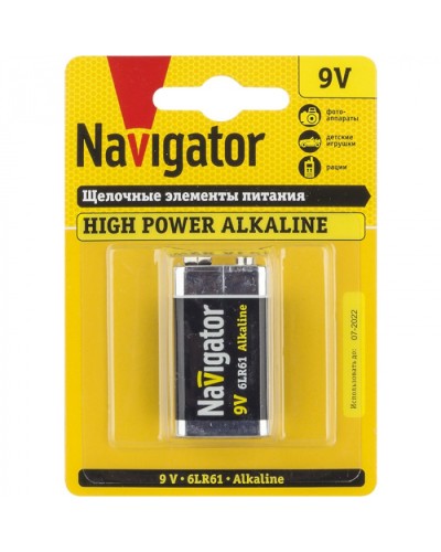 Элемент питания Navigator 94 756 NBT-NE-6LR61-BP1 в Москве Электротехническое оборудование Pintop.ru