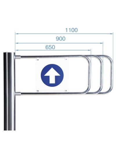 Створка для стойки калитки PERCo-AG-650 (650мм) в Москве Ограждения Pintop.ru