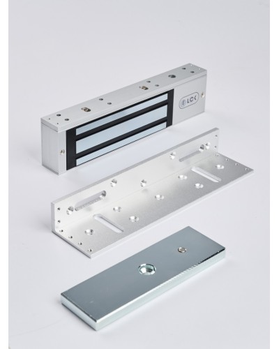 R-Lock RL-EML350-L0S - Электромагнитный замкок, 350кг, DC12/24B, цвет серебристый сатинированный алюминий RAL 7047 в Москве Электромагнитные замки Pintop.ru