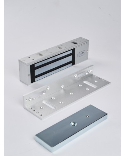 R-Lock RL-EML500-L0S - Электромагнитный замкок, 500кг, DC12/24B, цвет серебристый сатинированный алюминий RAL 7047 в Москве Электромагнитные замки Pintop.ru