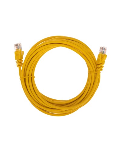 Патч-корд U/UTP, CAT 5e, RJ45-RJ45, 26AWG, LSZH, желтый, 5м REXANT 02-0105-5 в Москве Патчкорды (медные) Pintop.ru