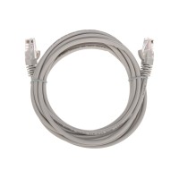 Патч-корд U/UTP, CAT 5e, RJ45-RJ45, 26AWG, LSZH, серый, 3м REXANT 02-0100-3