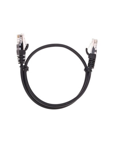 Патч-корд U/UTP, CAT 5e, RJ45-RJ45, 26AWG, LSZH, черный, 0,5м REXANT 02-0102-05 в Москве Патчкорды (медные) Pintop.ru