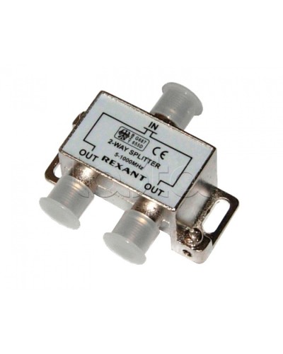 Делитель телевизионный ТВх2 под F разъём 5-1000 МГц (10шт/уп) REXANT 05-6001 в Москве Системы видеонаблюдения Pintop.ru