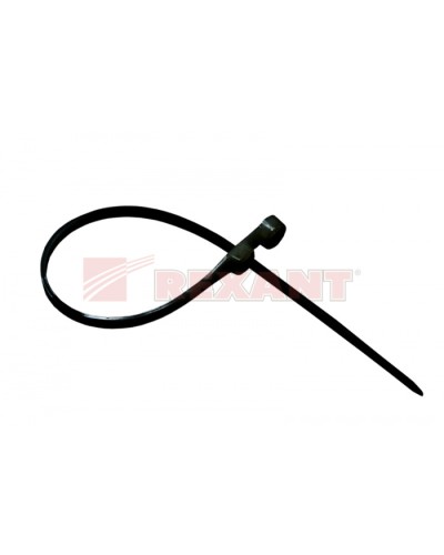 Хомут-стяжка нейлоновый под винт 3.6х150 мм чёрный (100шт/уп) REXANT 07-0155 в Москве Стяжки-хомуты Pintop.ru