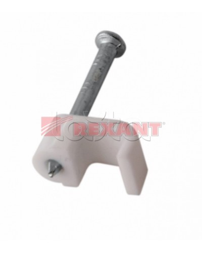 Крепеж кабеля плоский 6мм х 4мм (10шт/уп) REXANT 07-4206 в Москве Держатели, клипсы, скобы Pintop.ru