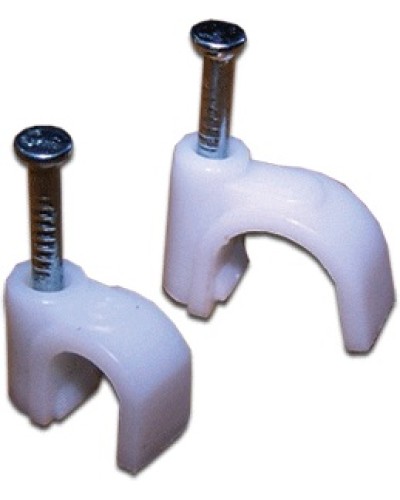 Клипса кабельная круглая, диаметр 6 мм, белая (100шт.уп) TWT TWT-CLR-06 в Москве Держатели, клипсы, скобы Pintop.ru