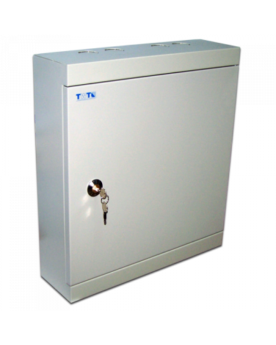 Настенный распределительный бокс, 40 плинтов, 400 пар, металл, с замком TWT (TWT-DB10-40P/KM) в Москве Кросс оптический Pintop.ru