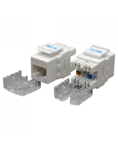 Модуль Keystone RJ45, Cat.6, UTP, 180 градусов, белый TWT (TWT-OK45UTP180/6-WH) в Москве Модули Keystone Pintop.ru