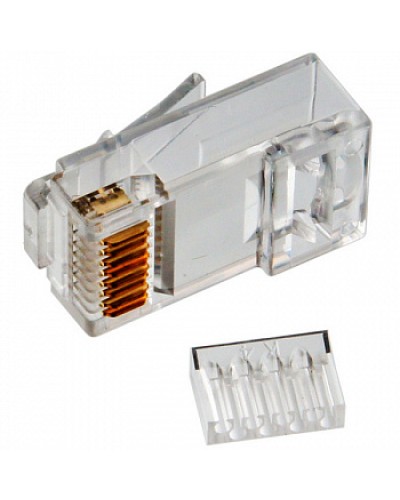 Коннектор RJ45 UTP 8P8C TWT (TWT-PL45-8P8C-V) в Москве Коннекторы и разъемы Pintop.ru
