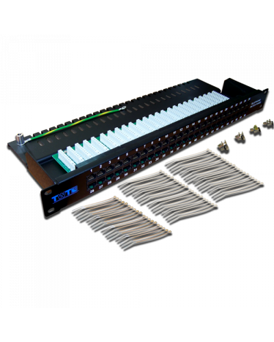 Патч-панель телефонная, 19, 1U, 50 портов RJ-45 TWT (TWT-PP50TEL45) в Москве Патч панель Pintop.ru