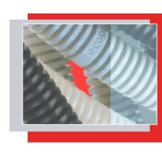 Труба гофрированная ПВХ легкая, с зондом диам. 40 мм (1шт=20м) Экопласт 10140-20