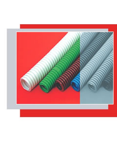 Труба гофрированная ПНД тяжелая диам 16 мм, с зондом, без галогена Экопласт 21116HF в Москве Труба гофрированная Pintop.ru