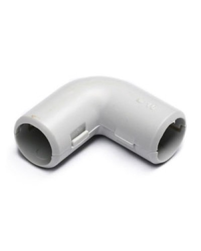 Угол 90° (из двух частей) для труб D20 мм, без галогена (25 шт/уп) Экопласт 41220-25HF в Москве Аксессуары для труб (ОКЛ) Экопласт Pintop.ru