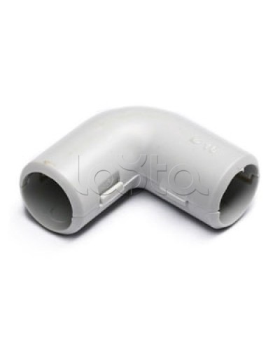 Угол 90° (из двух частей) для труб D32 мм, без галогена Экопласт 41232HF в Москве Аксессуары для труб (ОКЛ) Экопласт Pintop.ru