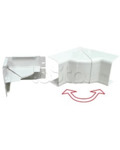 Угол внутренний изменяемый 100x40 с задней стенкой и разделителем для кабель-канала серии ARC-LAN, огнестойкость E15-E110 Экопласт 576114-E110 в Москве Аксессуары для кабель-канала Pintop.ru