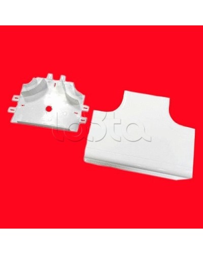 Угол Т-образный 100х55 с задней стенкой и разделителями для кабель-канала серии ARC-LAN Экопласт 576411 в Москве Аксессуары для кабель-канала Pintop.ru