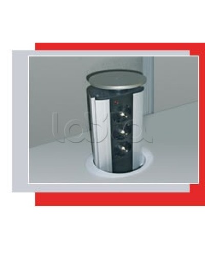 Блок розеточный настольный, 3 розетки (45х45мм) Экопласт 70303 в Москве Блоки розеток Pintop.ru