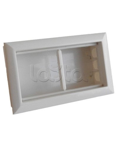 Коробка для открытой проводки на 2 поста 45х45 мм Экопласт 72944 в Москве Распределительные коробки Pintop.ru