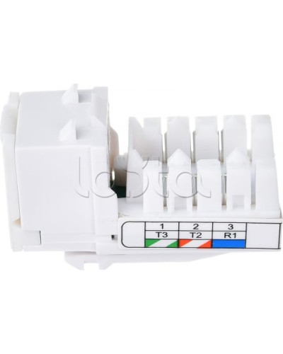 Механизм розетки телефонной (6 контактов) RJ-12 LK45 (Экопласт) (855600) в Москве Розетки компьютерные и телефонные Pintop.ru