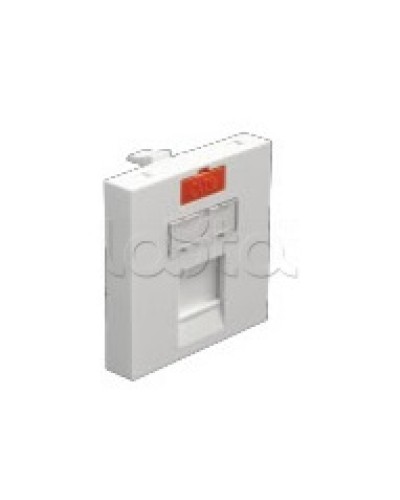 Лицевая панель информационной розетки, 1 вход, белый, 45 х 45 мм 2 модуля Экопласт (87013) в Москве Аксессуары для кабель-канала Pintop.ru