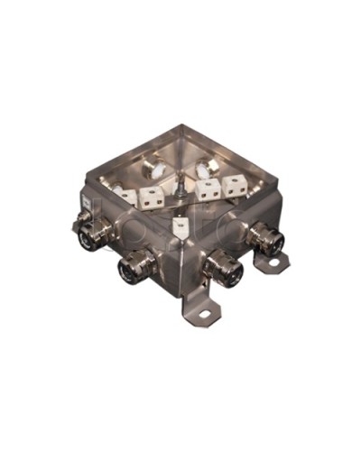 Коробка монтажная огнестойкая Гефест КМ-О (12к*6,0)-IP66 1212нерж, 8 вводов 123х123х60 в Москве Распределительные коробки Pintop.ru