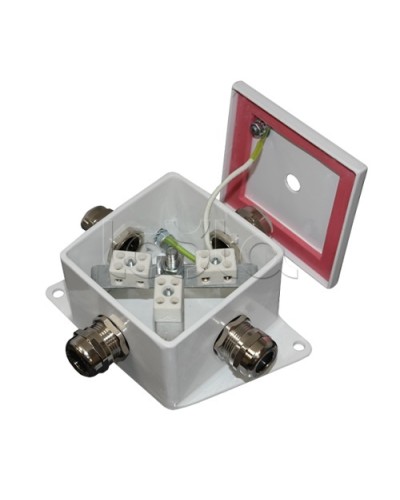 Коробка монтажная огнестойкая Гефест КМ-О (6к*10,0)-IP66, два ввода 80х80х68 в Москве Распределительные коробки Pintop.ru