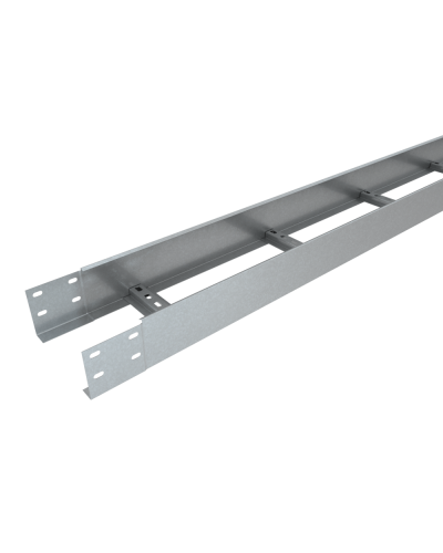 Лоток лестничный 100х200х1,2 L2500 мм Быстрый монтаж HD КМ-профиль (LLS100-200-1.2-2500 HD) в Москве Кабельные лотки Pintop.ru