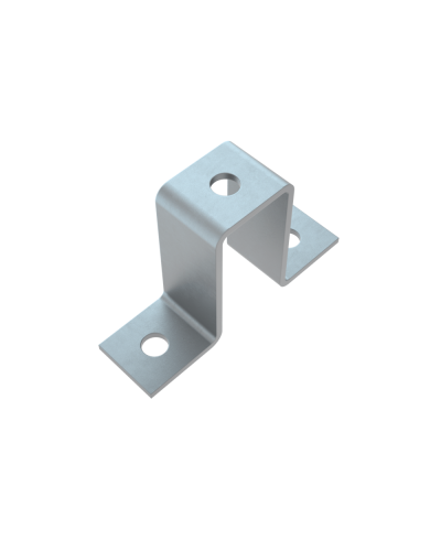 Прямоугольная скоба для двойного страт-профиля 41х82 мм HD КМ-Профиль (PS41-82 HD) в Москве Держатели, клипсы, скобы Pintop.ru