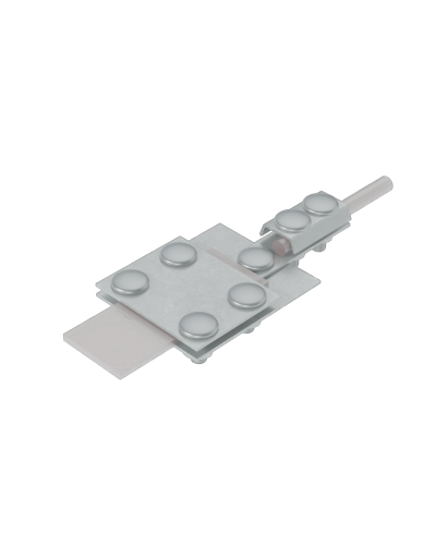 Универсальный контрольный соединитель полоса до 30 мм пруток Ø 5-8 мм КМ-Профиль (UKS-B30-D5-8) в Москве Аксессуары для лотков Pintop.ru