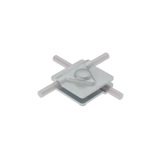 Универсальный соединитель для прутка Ø 5-10 мм с 2 пластинами 40х40 мм КМ-Профиль (2USM-D5-10)