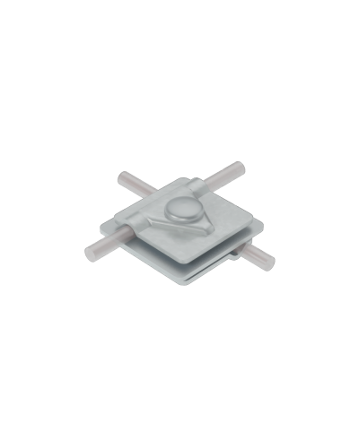 Универсальный соединитель для прутка Ø 5-10 мм с 3 пластинами 40х40 мм HD КМ-Профиль (3USM-D5-10 HD) в Москве Аксессуары для лотков Pintop.ru