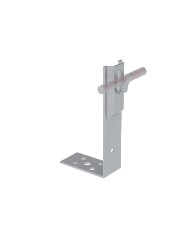 Угловой держатель зажимной для прутка Ø 5-8 мм H150 мм CU КМ-Профиль (UDZ-H150-D5-8 CU) в Москве Монтажные материалы Pintop.ru