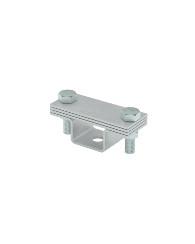 Универсальный держатель на мостовой опоре для полосы до 40 мм с 3 пластинами КМ-профиль (UDMO3-B40) в Москве Монтажные материалы Pintop.ru