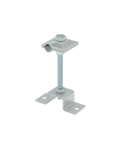 Универсальный соединитель на мостовой опоре для прутка Ø 5-10 мм H130 КМ-профиль (USMO-H130-5-10) в Москве Аксессуары для лотков Pintop.ru