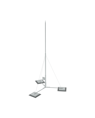 Вольностоящая молниеприемная мачта составная H5,1 м неразборное основание HD КМ-Профиль (TVMR-H5.1 HD) в Москве Монтажные материалы Pintop.ru