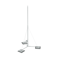 Вольностоящая молниеприемная мачта составная H6,1 м неразборное основание HD КМ-Профиль (TVMR-H6.1 HD)