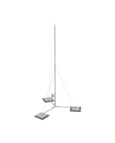 Вольностоящая молниеприемная мачта составная H12,1 м разборное основание HD КМ-Профиль (RTVMR-H12.1 HD) в Москве Монтажные материалы Pintop.ru