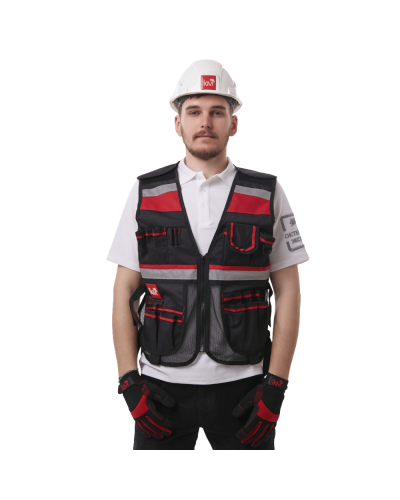 Универсальный регулируемый жилет монтажника КМ-TOOLVESTBAG-23 КМ-Профиль (КМ-TOOLVESTBAG-23) в Москве Монтажные материалы Pintop.ru