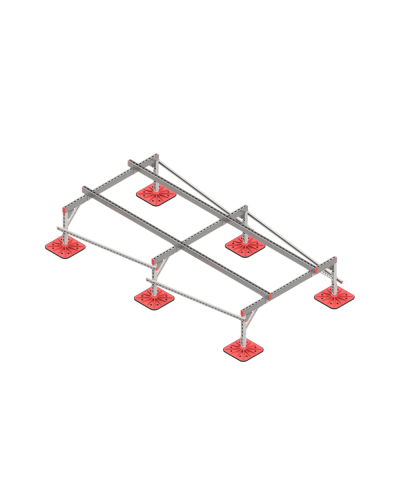 Опорная конструкция для установки оборудования TECHNORAPTOR FOOT 1500х3000 тип 1 КМ-профиль (KM-TR-F-SSEI-1500-3000-1) в Москве Системы видеонаблюдения Pintop.ru