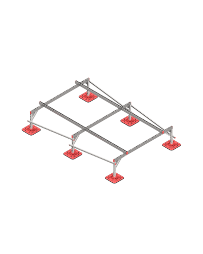 Опорная конструкция для установки оборудования TECHNORAPTOR FOOT 2000х3000 тип 1 КМ-профиль (KM-TR-F-SSEI-2000-3000-1) в Москве Системы видеонаблюдения Pintop.ru