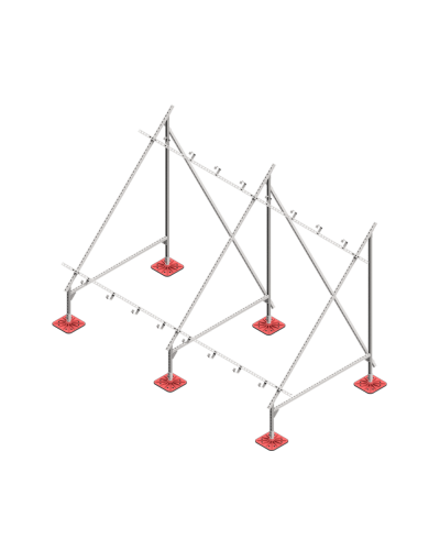 Опорная конструкция для установки нескольких солнечных панелей/коллекторов TECHNORAPTOR FOOT КМ-профиль (KM-TR-F-SSfMMPI-C) в Москве Системы видеонаблюдения Pintop.ru