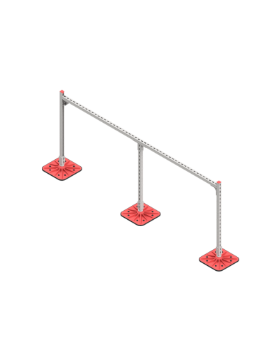 Опорная конструкция для горизонтальных прямоугольных воздуховодов и металлических лотков кабеленесущих систем TECHNORAPTOR FOOT 2500х1000 HD КМ-профиль (KM-TR-F-SSHRAD-2500-1000 HD) в Москве Системы видеонаблюдения Pintop.ru