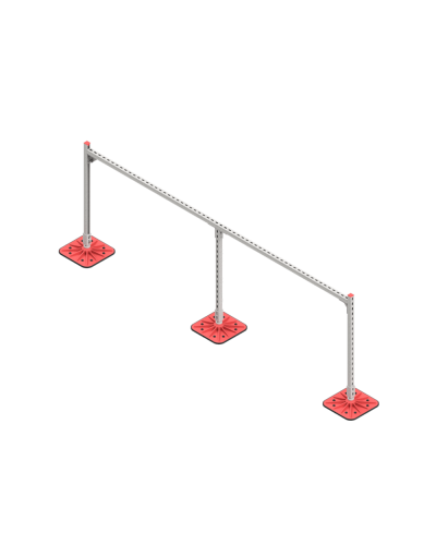 Опорная конструкция для горизонтальных прямоугольных воздуховодов и металлических лотков кабеленесущих систем TECHNORAPTOR FOOT 3000х1000 HD КМ-профиль (KM-TR-F-SSHRAD-3000-1000 HD) в Москве Системы видеонаблюдения Pintop.ru