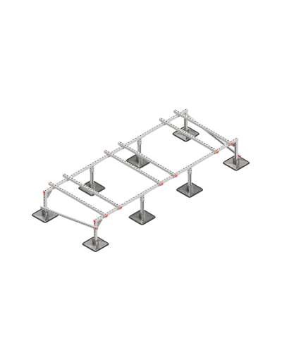 Опорная конструкция для установки оборудования TECHNORAPTOR STEELFOOT 3000х1200 тип 1 КМ-профиль (KM-TR-STF-SSEI-3000-1200-1) в Москве Системы видеонаблюдения Pintop.ru
