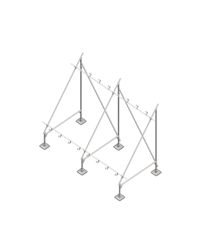 Опорная конструкция для установки нескольких солнечных панелей/коллекторов TECHNORAPTOR STEELFOOT HD КМ-профиль (KM-TR-STF-SSfMMPI-C HD) в Москве Системы видеонаблюдения Pintop.ru
