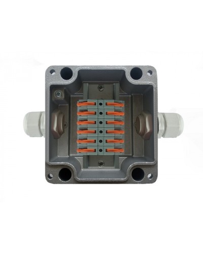 Металлическая коробка соединительная МКС 2ВК Wago «МОРОЗ»с датчиком вскрытия корпуса (тампером), IP66/IP68 Магнито-Контакт в Москве Распределительные коробки Pintop.ru