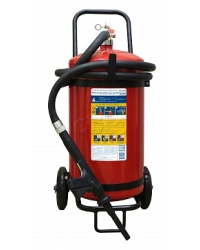 Огнетушитель ПОЖТЕХНИКА ОВП-40(з) МИГ зимний (ФторПАВ) на съемн.тележке с перекр. стволом (баллон 50 л, ОТВ 40 л) в Москве Огнетушители Pintop.ru