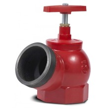 Угловой клапан пожарного крана ПОЖТЕХНИКА Клапан чугунный угловой пожарный ПК65 (вн/нар)